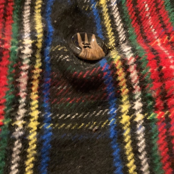 Talbots black and red plaid wrap - Picture 9 of 9